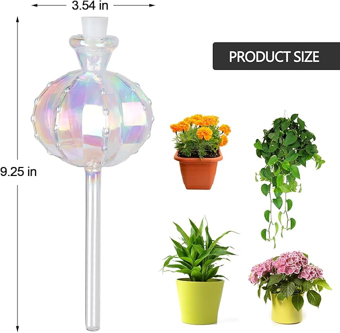 Self Watering Planter Insert. Plant Watering Devices. Plant Watering Bulbs. 3-PCS Plant Watering Globes. Rainbow Colors Cactus Shape Self Watering Globes Large. Plant Lover Gifts