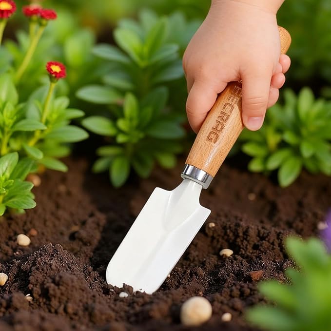 Kids Gardening Tools Set Mini Gardening Tools for Children with Small Shovel, Trowel and Rake, Inspire a Love for Nature