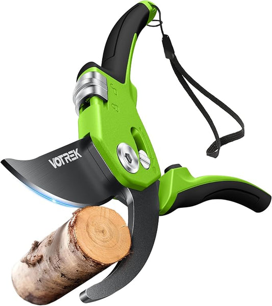VOTREK Pruning Shears for Gardening - 8.5" Garden Clippers with SK5 Blade, Stepless Adjustable Handle for All Hand, Ergonomic Bypass Plant Pruners Scissors for Heavy Duty Branch Bush Rose Tool