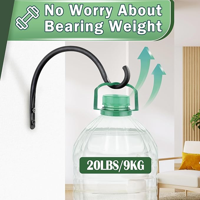 AJART Hanging Plant Hanger Outdoor: 5.5-Inch Bird Feeder Wall Hooks - Rust-Resistant Plant Bracket Hook for Hanging Flower Baskets