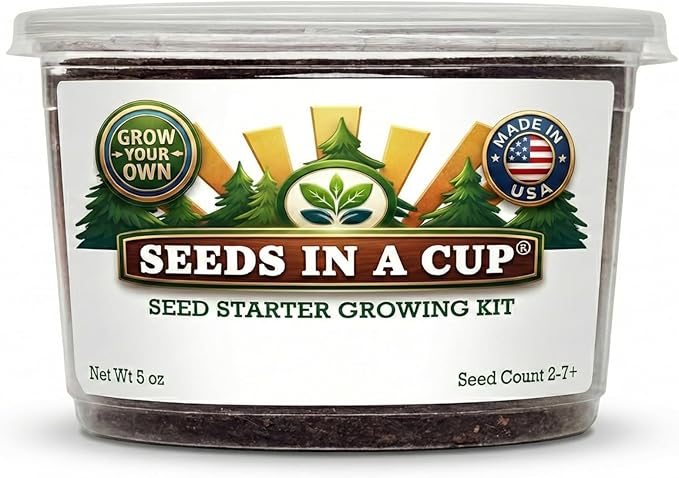 Spearmint Grow Kit – Indoor Herb Garden Starter Set with Non‑GMO Spearmint Seeds, Soil & Cup – Easy Spring Planting Gift for Beginners, Kids & Home Kitchens
