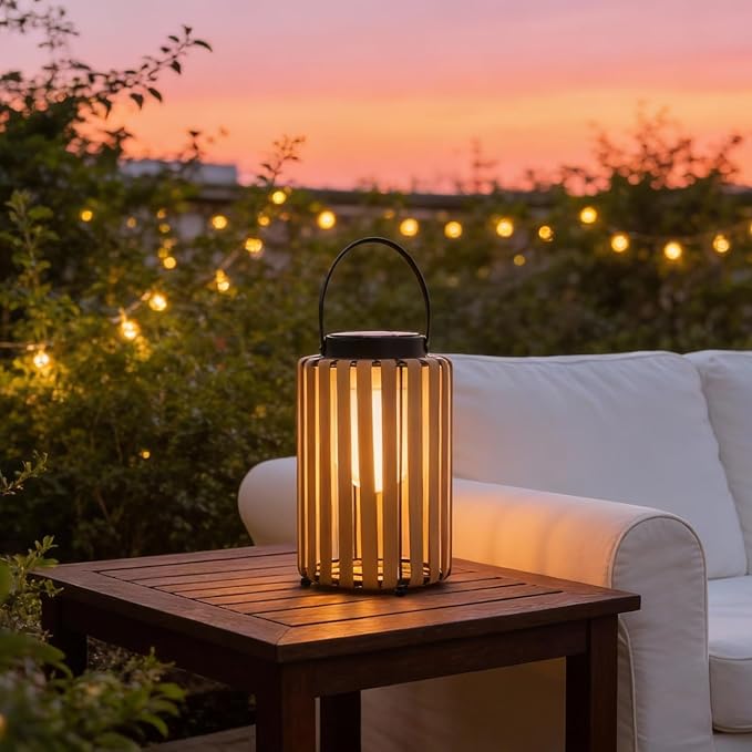 Solar Lanterns Outdoor Waterproof Garden Decor, Gifts for Women Mom Grandma Outdoor Solar Lantern Lights for Yard, Patio, Lawn,Pathway, Landscape