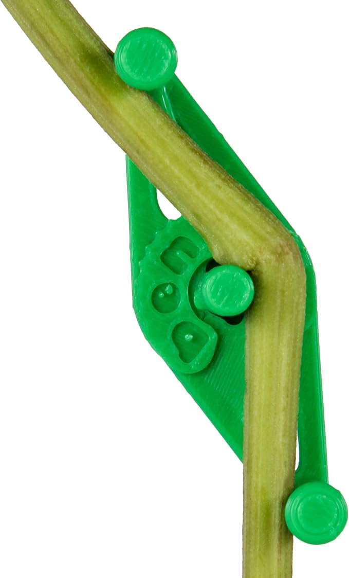 Bendies LST Plant Training Clips 50 Pack Green - v2.0 Adjustable Low Stress Green Support Clips for Stem Bending, Grow Tent, Plant Ties & Gardening Accessories
