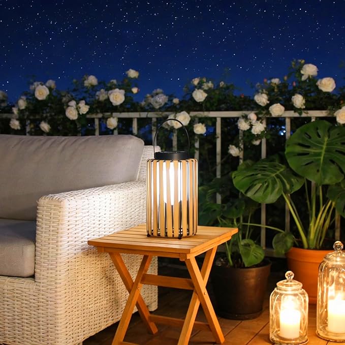 Solar Lanterns Outdoor Waterproof Garden Decor, Gifts for Women Mom Grandma Outdoor Solar Lantern Lights for Yard, Patio, Lawn,Pathway, Landscape