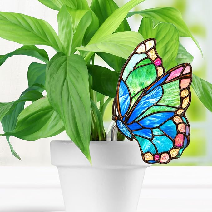 Hanging Planters for Indoor Outdoor Plants – Butterfly Design Hanging Pots, Rustic Farmhouse Garden Decor for Porch Balcony, Decorative Planters & Gift Ideas for Mom(13)