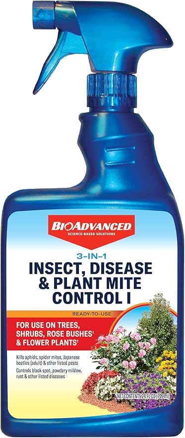 BioAdvanced 3 in 1 Insect, Disease & Plant Mite Control, Ready-to-Use, 24 fl oz