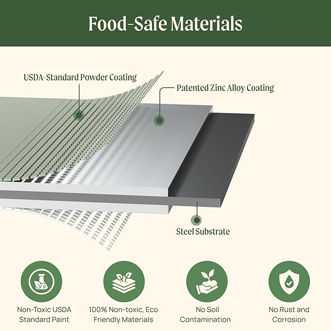 Vego garden Classic Rolling Garden Bed – 1.75' Mobile Metal Raised Garden Bed for Patio, Deck, Balcony – Deep Planting Space, Durable & Easy to Move (Modern Gray, 1.75'X1.75')