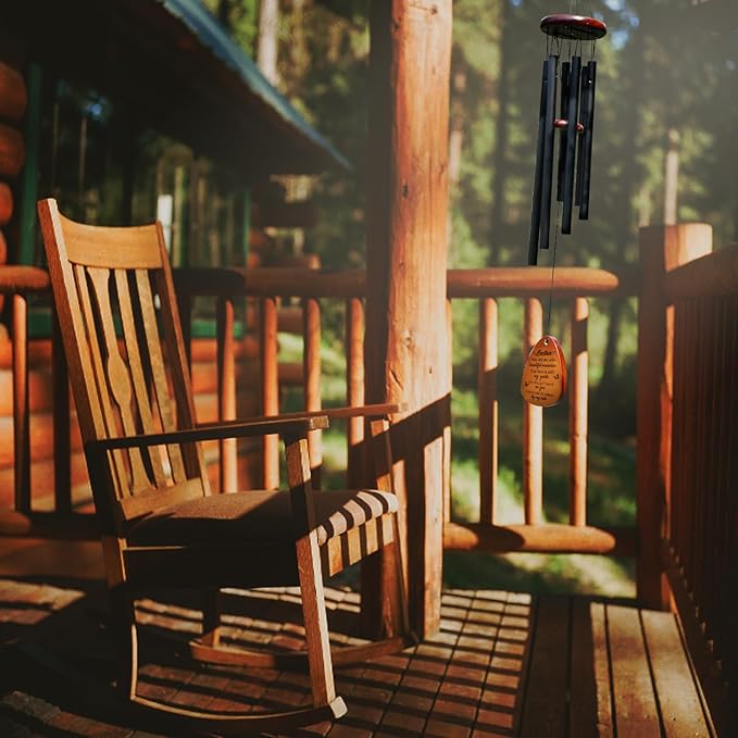Memorial Gifts for Loss of Brother,Memorial Wind Chimes 25'', Loss of Brother Sympathy Gifts, Home Decor Outdoor Garden, Soothing Melodic Tones with Mute Option