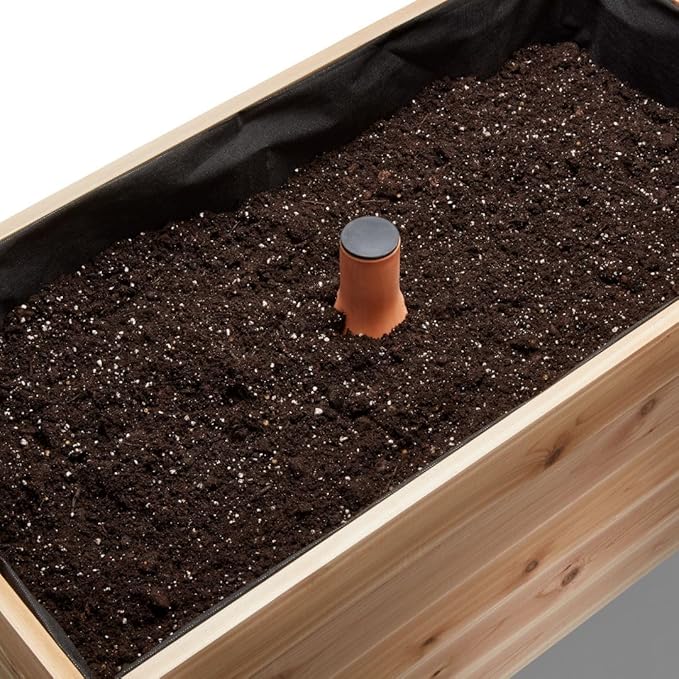 EARTH ELEVATED Self-Watering Clay Olla Pot for Raised Garden Beds and Planters (Medium)