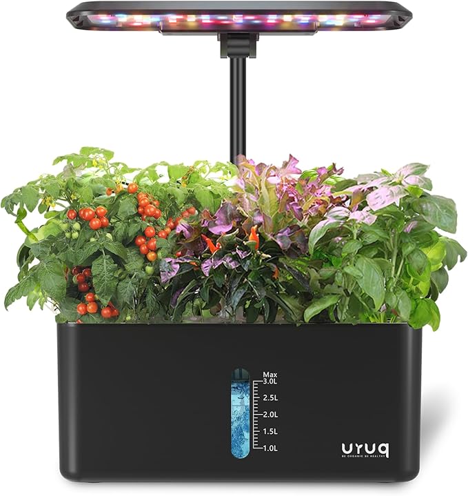 Hydroponics Growing System Garden: 8 Pods Indoor Herb Garden with Grow Light Plants Germination Kit Quiet Automatic Hydroponic Height Adjustable - Gardening Gifts for Women Kitchen