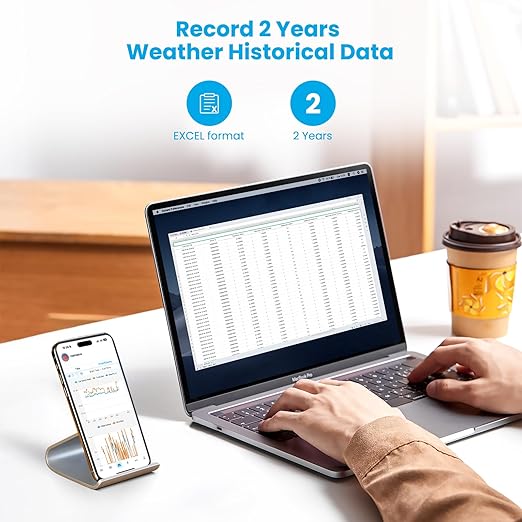 Sainlogic WiFi Smart Weather Station SA9 with 24H/ 7Days Accurate Weather Forecast by Weatherseed® AI, 8.5" Large Display,UV,Sun Light,Rain Gauge,Wind Gauge,2-Year Data Storage & Export(Only 2.4G)