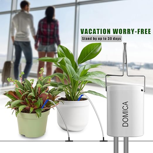 DOMICA Automatic Plant Waterer Indoor Self Watering System for 16 Potted Plants, Auto Drip Irrigation Kit Water Timer