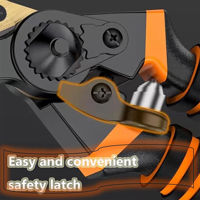 MEPEREZ Titanium Coated Pruning Shears Reduce Wrist Fatigue - Cuts 3X Easier, Weak Hand Arthritis Snips, 1 Inch Shear Diameter, Rust Resistant, Strong, Comfortable & Ergonomic Handle