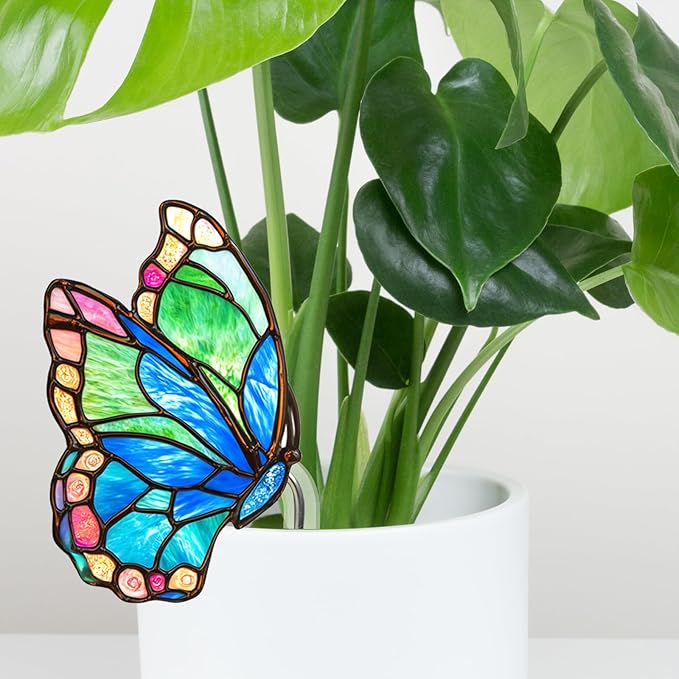 Hanging Planters for Indoor Outdoor Plants – Butterfly Design Hanging Pots, Rustic Farmhouse Garden Decor for Porch Balcony, Decorative Planters & Gift Ideas for Mom(13)