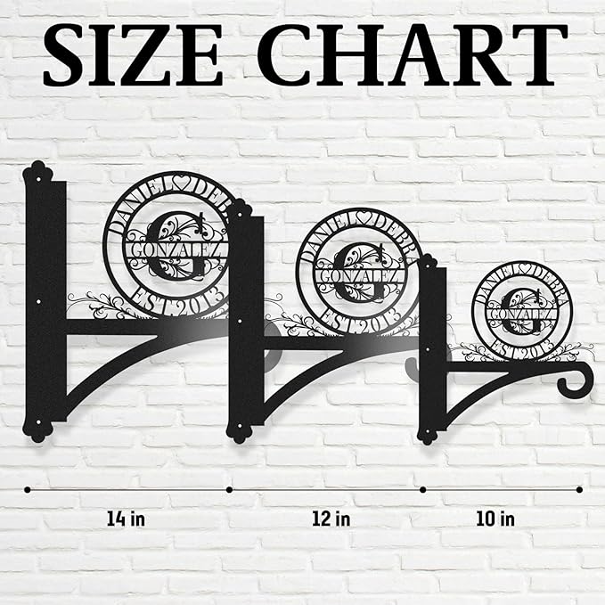 Custom Wall Plant Hanger Gifts for Mom & Dad | Personalized Name Outdoor Light Hangers | Customizable 10 Inch Metal Hanging Plant Bracket | Anti Rust Plant Hook for Bird Feeder