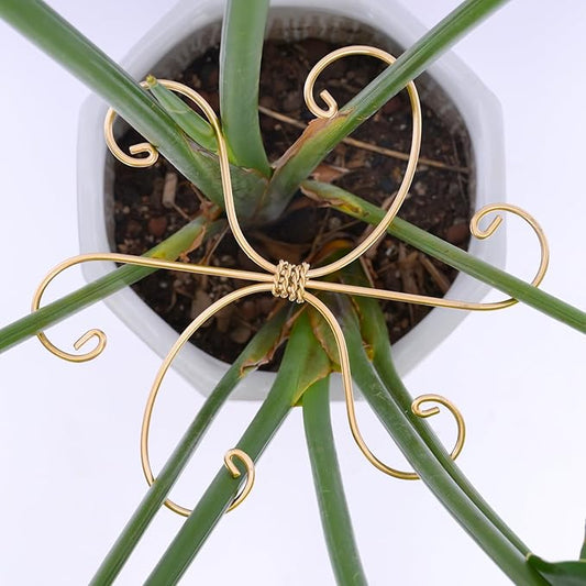 Goooxim 5PCS 7.5 Inch Monstera Plant Stem Support Hook - Premium Metal Structure for Indoor Plants, Durable and Elegant Stem Holder with Soft Touch Clips for Stable Growth