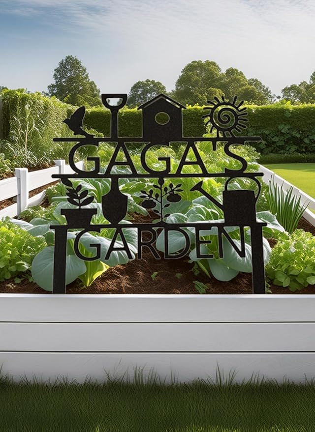 Custom Garden Sign, Garden Sign, Personalized Garden Sign, Garden Stake (27" W x 23" H, Pink)