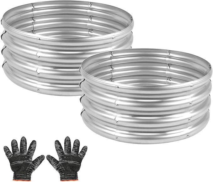 Galvanized Garden Bed kit for Vegetables/Herbs/Flowers (2PCS 2X2X1)