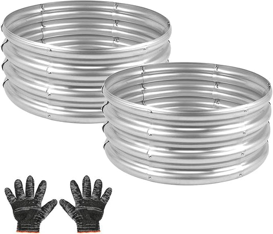 Galvanized Garden Bed kit for Vegetables/Herbs/Flowers (2PCS 2X2X1)
