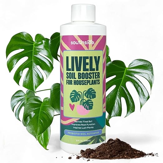 Southside Plants Lively - Premium Soil Conditioner and Booster for Houseplants – Beneficial Bacillus Blend for Fertile Soil, Better Drainage & Moisture Balance – Safe for All Houseplants
