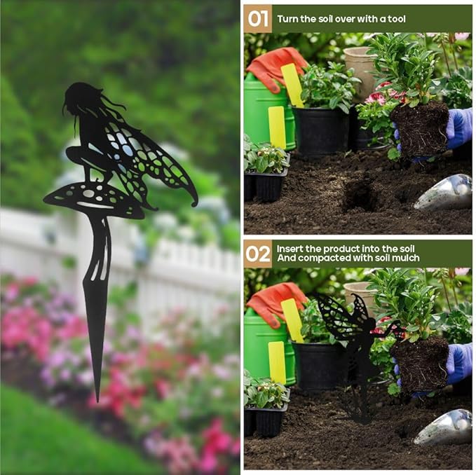 Decorative Garden Stakes, Fairy Garden Statues for Home and Garden (24)