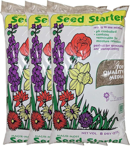 Magik-Moss Seed Starter Soil, 8-Quart (3-Pack)