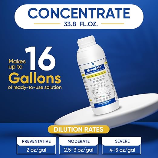 AgroMagen, GrowSafe Bio-Pesticide, Organic and Natural Miticide, Fungicide and Insecticide (33.8 fl.oz)