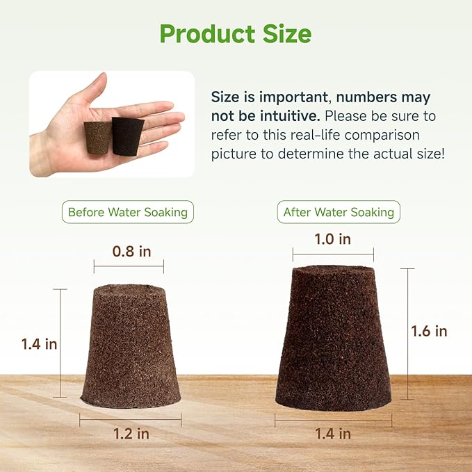 Hydroponic Growing Sponges 50 Pack, Universal Fit Sponges & Seed Pods for Starting Seeds, Indoor Outdoor Garden for Seed Germination & Plant Cloning, Stronger Roots