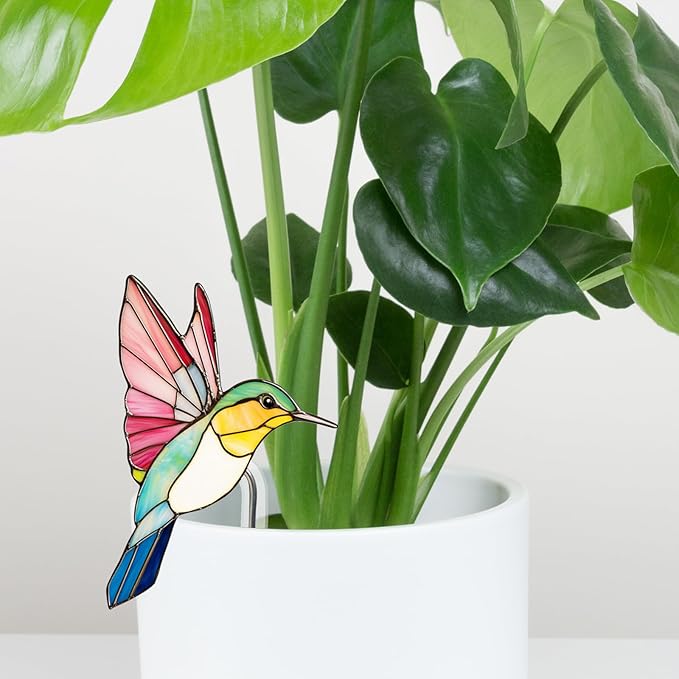 Hanging Planters for Indoor Outdoor Plants – Hummingbird Design Hanging Plant Pots, Rustic Farmhouse Garden Decor for Porch Balcony Yard, Decorative Flower Baskets & Unique Gifts for Mom(19)