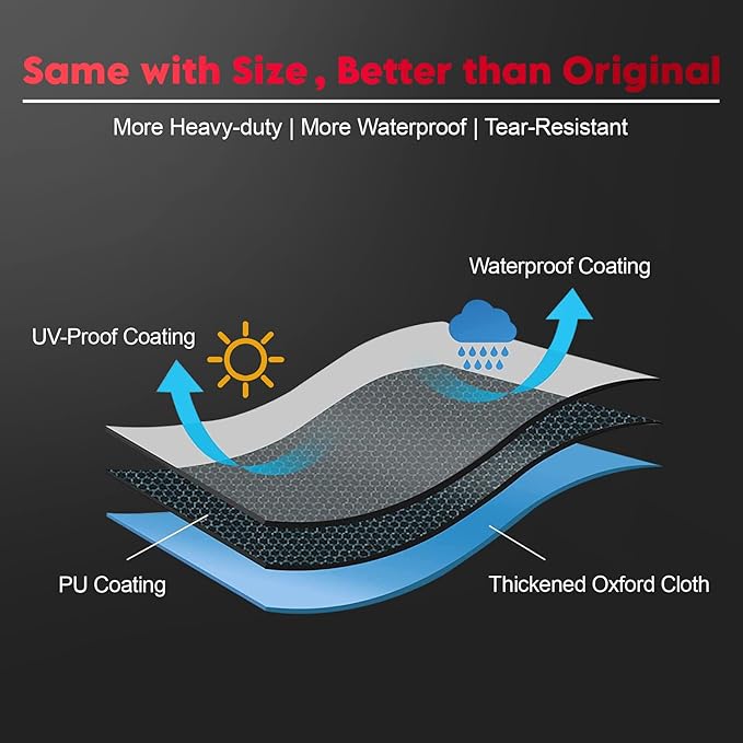 Zettum Fire Pit Cover Square 40 Inch - Outdoor Firepit Cover Heavy Duty & Waterproof, 600D Patio Fire Table Cover Gas Fire Pit Accessories Fade & Weather Resistant - 40 x 40 x 20 Inch