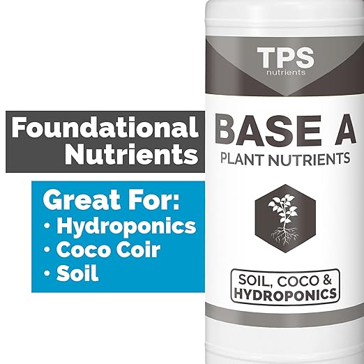 TPS NUTRIENTS Base A+B Two Part Set Complete Plant Growing Nutrient Formula for All Plants, for Both Soil and Hydro, Quart Set (2 x 32 oz)