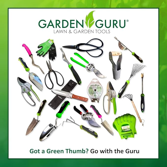 Garden Guru Classic Bypass Pruning Shears Clippers – Heavy Duty Forged Steel Garden Pruners – Safety Lock – Non Slip Comfort Grips – Cuts up to 1” – Professional Bypass Pruners for Gardening (2 Pack)