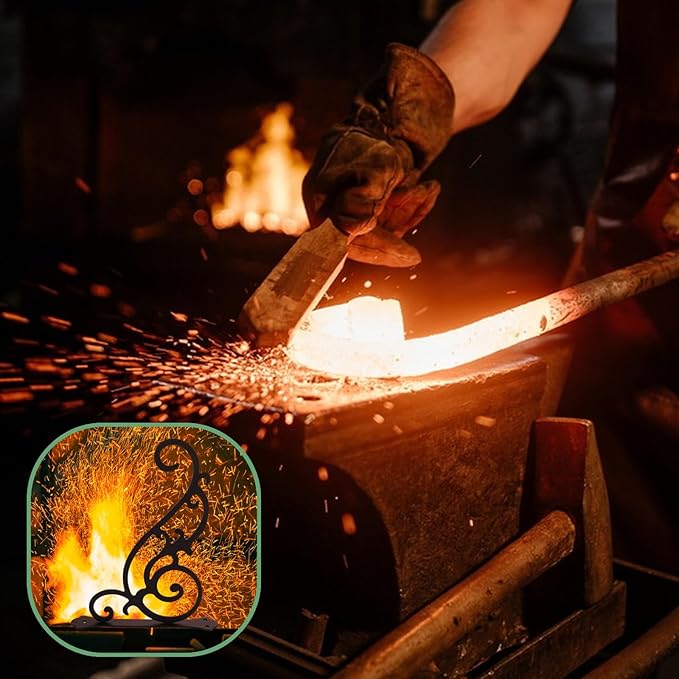 2 Pcs Hanging Plant Bracket 12-Inch, Outdoor Indoor Wall Hook Hanging Plant Brackets, Black Iron Planter Hangers Hooks for Hanging Plant, Bird Feeder, Flower Basket, Lanterns, Wind Chimes, Ornaments