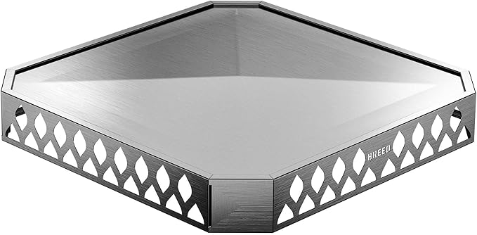 Breeo Base X30 (31.6 Inch) - Fire Pit Mat for Deck Protection - Multi Surface Safe - Superior Heat Protection and Airflow - Stainless Steel Fire Pit Accessory for Outside & Outdoor Surfaces - USA Made