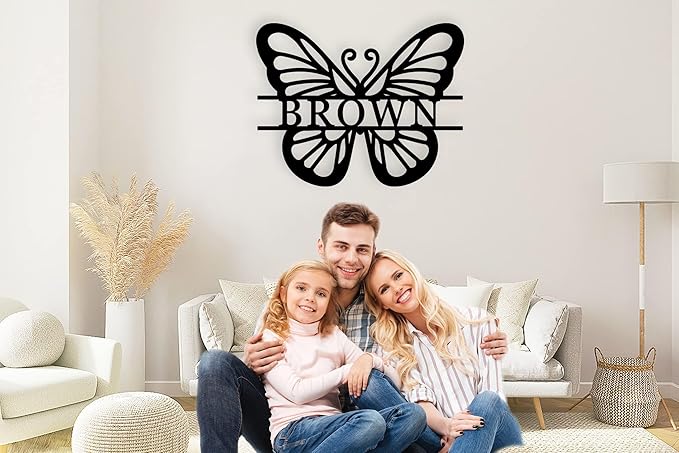 Custom Metal Sign Customized Metal Butterfly Wall Decor Sign Butterfly Wall Sign