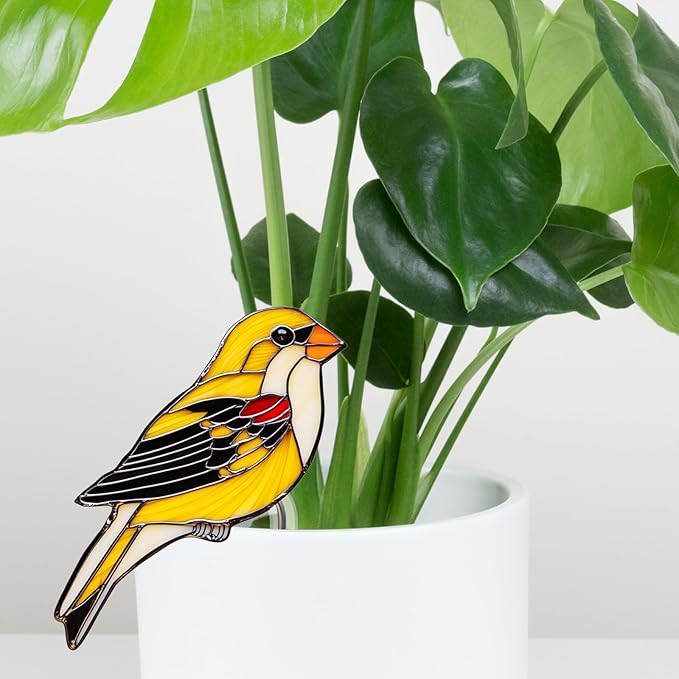 Colorful Acrylic Bird & Butterfly Garden Stakes - Potted Plant Decorative Signs, Outdoor Lawn, Patio & Pathway Art Ornaments for Yard Decoration, Multi-Colored (15)