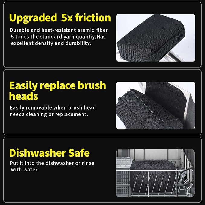 XUDAKAIXIN Steam Grill Brush Bristle Free,[Ultra Safe & Efficient] Grill Cleaner for Outdoor Grill,BBQ Replaceable Scraper Cleaning Head,Grill Brush BBQ Accessories,Gifts for Men/Dad ﻿