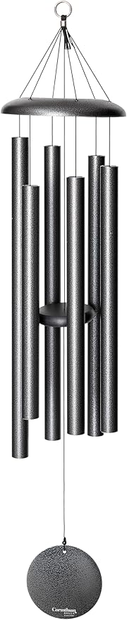 Corinthian Bells by Wind River - 44 inch Silver Vein Wind Chime for Patio, Backyard, Garden, and Outdoor Decor (Aluminum Chime) Made in The USA