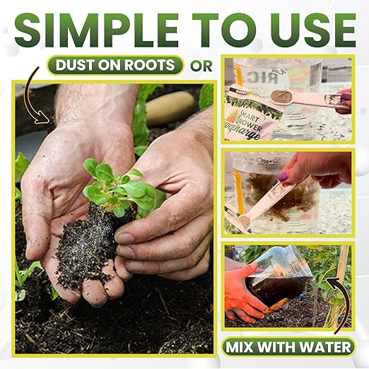 Mycorrhizal Fungi with Beneficial Bacteria, Trichoderma, Sea Kelp, Molasses, Yucca, Smart Grower Supercharge Plant Root Enhancer 4oz Super Concentrate Powder Makes 50 Gallons