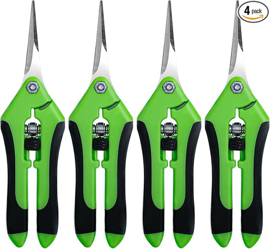 4 Pack Garden Shears, Stainless Steel Shears Gardening Tools, Scissors, Garden Clippers, Pruning Shears for Gardening Shears & Scissors (Green)