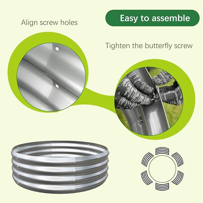 Galvanized Garden Bed kit for Vegetables/Herbs/Flowers (2PCS 2X2X1)