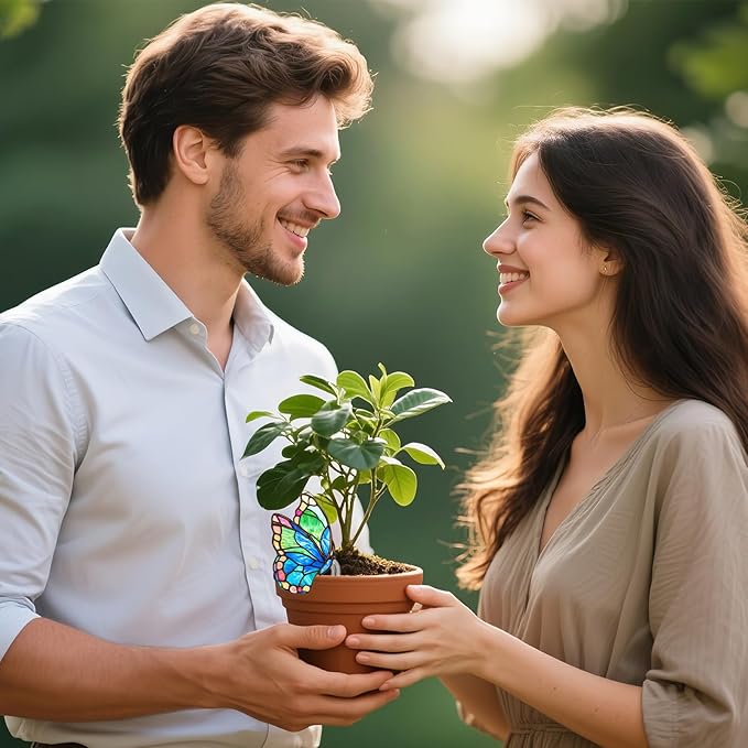 Hanging Planters for Indoor Outdoor Plants – Butterfly Design Hanging Pots, Rustic Farmhouse Garden Decor for Porch Balcony, Decorative Planters & Gift Ideas for Mom(13)