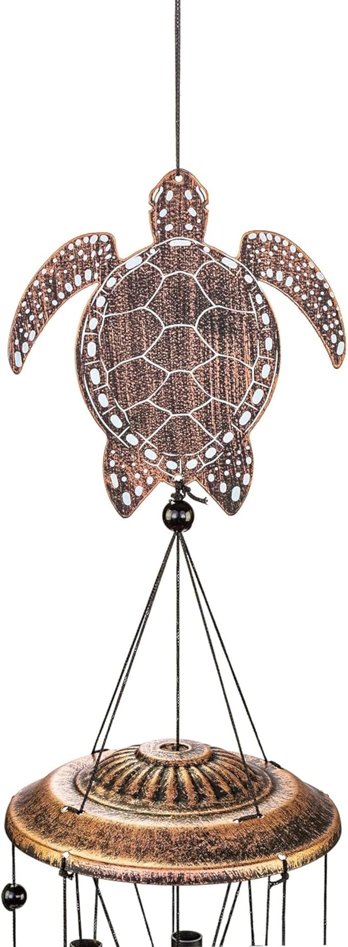 VP Home 32" H Rustic Sea Green Tribal Turtles Wind Chimes for Outside Unique Sea Turtle Windchimes for Outdoor Decoration and Garden Decoration, Gift for Women, Mom, Grandma, Unisex