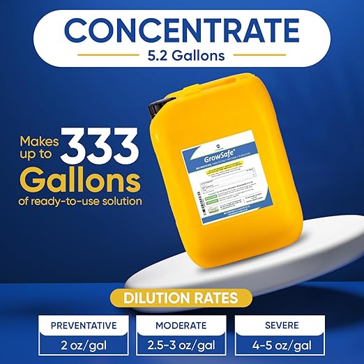 AgroMagen, GrowSafe Bio-Pesticide, Organic and Natural Miticide, Fungicide and Insecticide (5.2 Gal)