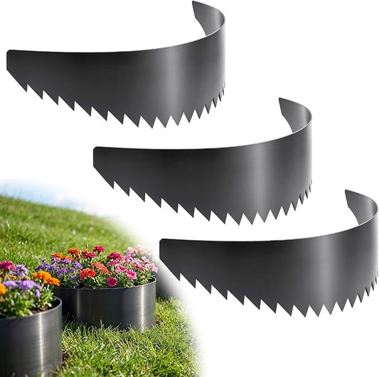 Maxdot 3 Pack Hillside Planters, Erosion Control Hillside Planters, Steel Serrated for 10°-24° Slope Gardening, Raised Garden Bed Terracing Kit, Beautify Landscapes, 39.4 x 11.8 Inches