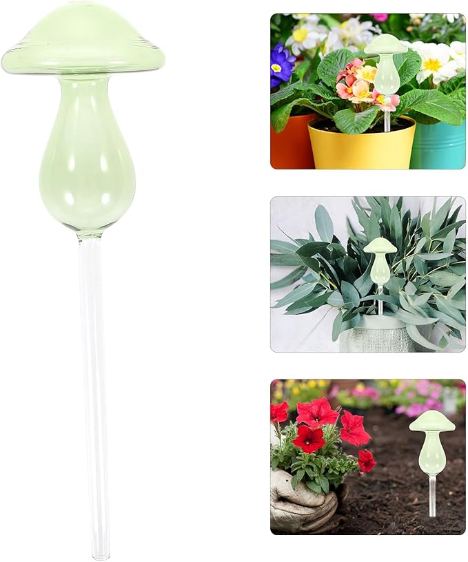 Mushroom Self Watering Bulbs Plant Watering Globes for Indoor Outdoor Garden Dropper Suitable for Potted Plants and Greenhouse Use Random Color Random Color