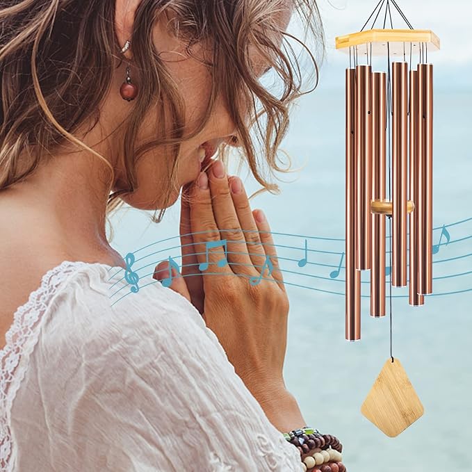 Howarmer Wind Chimes Outdoor Large Deep Tone, 36 Inches WindChimes Outdoor Memorial Wind Chime for Mom/Housewarming/Christmas, Windchime for Outside Garden, Patio, Home Decor