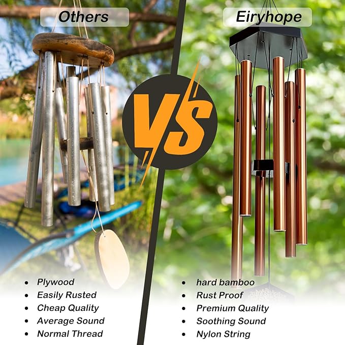33" Tree of Life Wind Chimes | Warm Copper Memorial Windchime for Loss of Loved Ones, Sympathy Gift, Deep Tone & Weather-Resistant, Outdoor Decor Garden Decoration