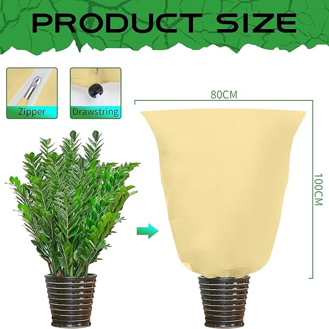 Frost Cloth Plant Freeze Protection, 4-Packfrost Blankets for Outdoor Plants,31.4 × 39.3 Inchesplant Frost Protection Covers.