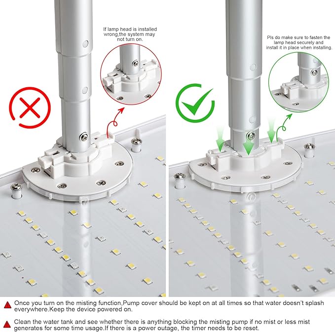 Hydroponics Growing System Kit 15 Pods Misting Herb Garden Indoor Garden Indoor Gardening System 5L Water Capacity 48W Grow Light Gardening Gifts for Women (White)